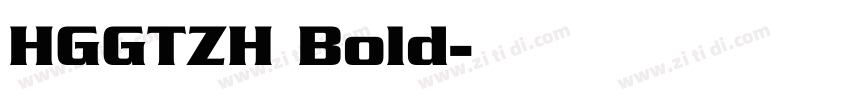 HGGTZH Bold字体转换